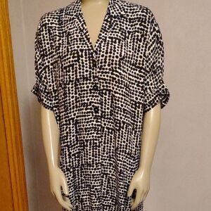 Nic & Zoe Dots Short Sleeve  Dress
